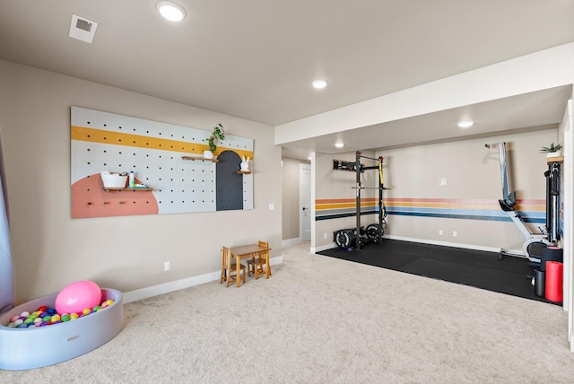 7070 Max Dr, Missoula, MT 59803 - workout room with carpet floors and recessed lighting