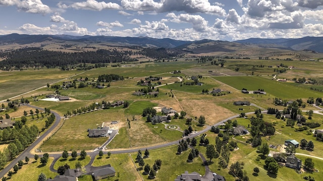 424 Saddle Ridge Rd, Hamilton, MT 59840 - aerial view of property and surrounding area featuring mountains and rural landscape