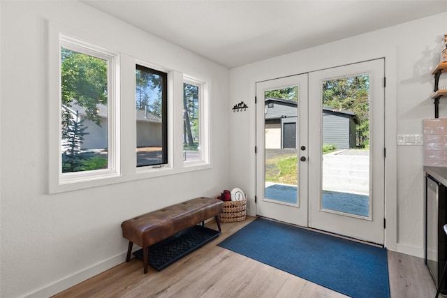 128 Mallard Loop, Whitefish, MT 59937 - doorway to outside featuring french doors, healthy amount of natural light, and wood finished floors