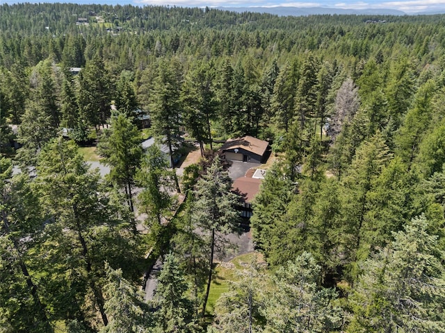 128 Mallard Loop, Whitefish, MT 59937 - view from above of property featuring a heavily wooded area