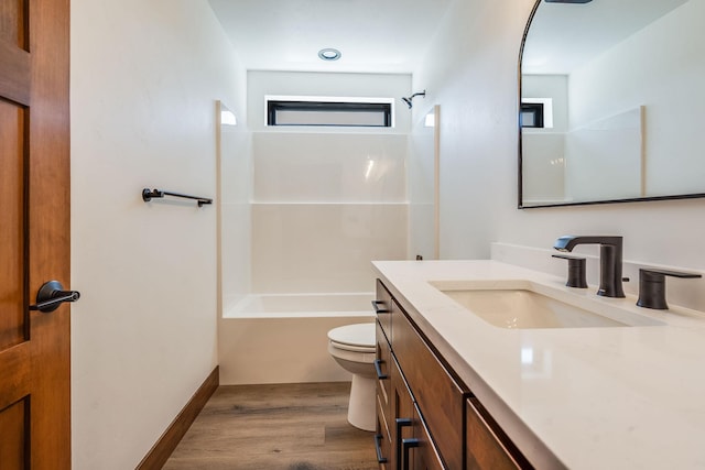 309 Stanton St, Plains, MT 59859 - full bathroom featuring vanity, wood finished floors, and shower / bathtub combination