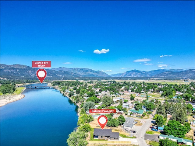 309 Stanton St, Plains, MT 59859 - aerial view of a water and mountain view