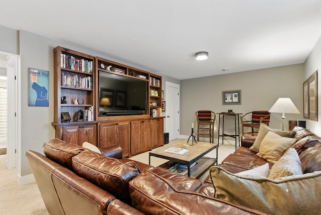 1219 Lolo St, Missoula, MT 59802 - living room featuring light carpet and baseboards