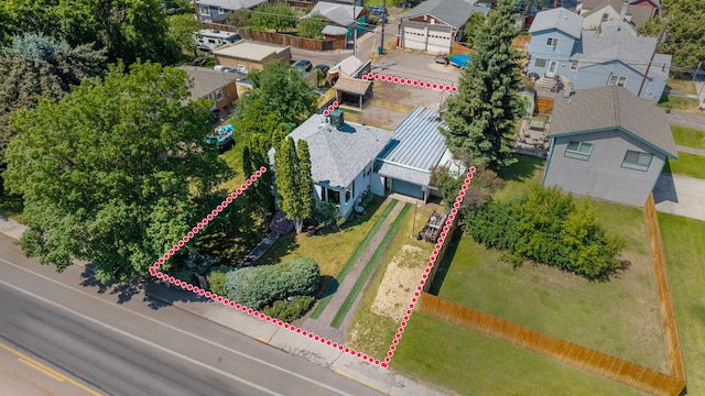 2515 S Higgins Ave, Missoula, MT 59801 - aerial view of residential area featuring property parcel outlined
