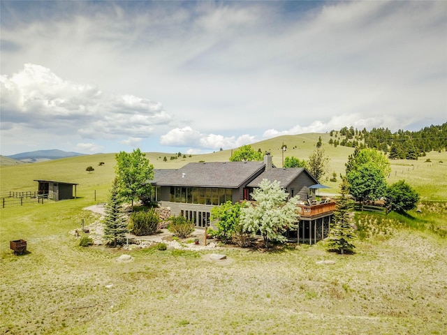 1087 Sunny Vista Rd, Helena, MT 59602 - back of property with a rural view and an outdoor structure