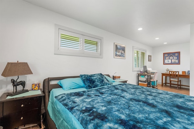 2709 Humble Rd, Missoula, MT 59804 - bedroom with recessed lighting, wood finished floors, and a desk
