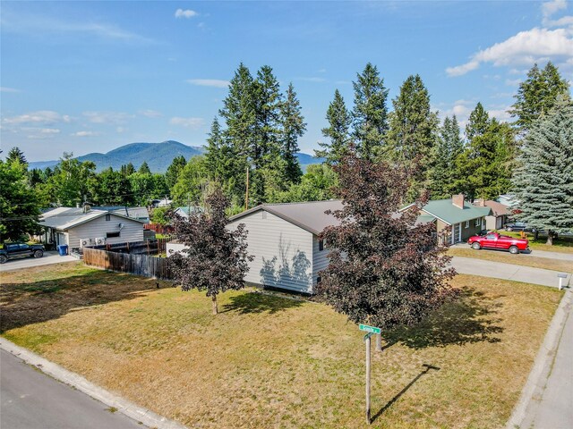 440 Dome Mountain Rd, Libby, MT 59923 - view of front of property with a mountain view and driveway
