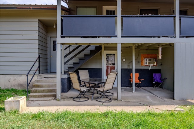 440 Dome Mountain Rd, Libby, MT 59923 - view of patio featuring stairs