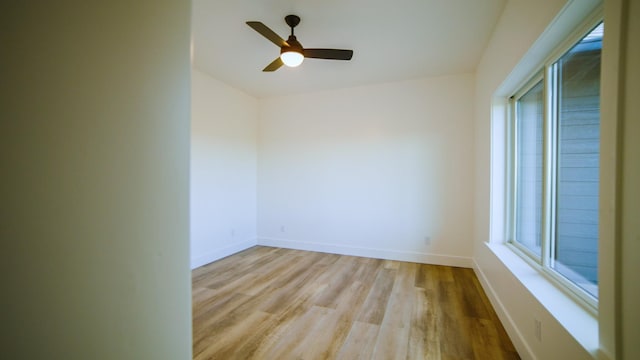 406 2nd Rd SW, Fairfield, MT 59436 - spare room featuring light wood-style flooring and a ceiling fan