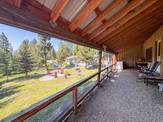 912 Muskrat Rd, Helmville, MT 59843 - view of patio / terrace