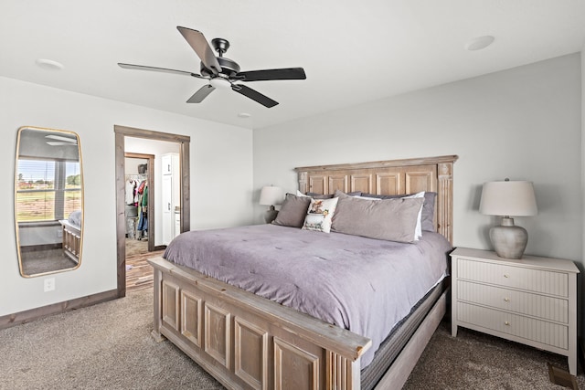 1 Arizona Rd, Great Falls, MT 59404 - bedroom featuring carpet, a spacious closet, ceiling fan, and a closet