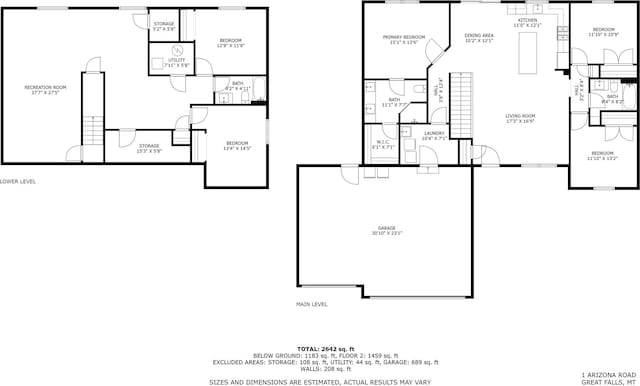 1 Arizona Rd, Great Falls, MT 59404 - view of property floor plan
