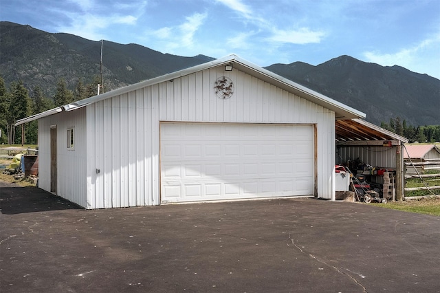 3333 Middle Rd, Columbia Falls, MT 59912 - garage with a mountain view and a garage