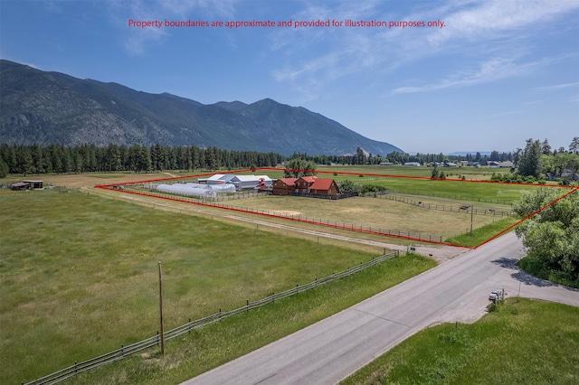 3333 Middle Rd, Columbia Falls, MT 59912 - view of mountain backdrop featuring rural landscape and agricultural land