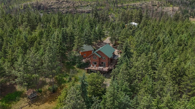 23254 Dayton Creek Rd, Proctor, MT 59929 - aerial view of property and surrounding area with a heavily wooded area