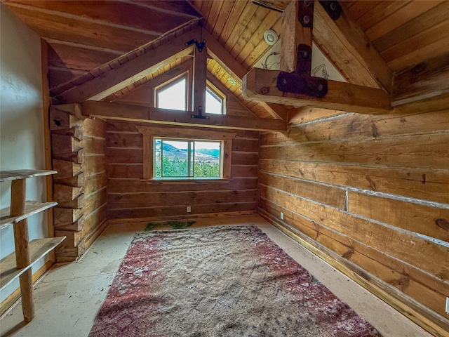 23254 Dayton Creek Rd, Proctor, MT 59929 - additional living space featuring wooden ceiling and wooden walls