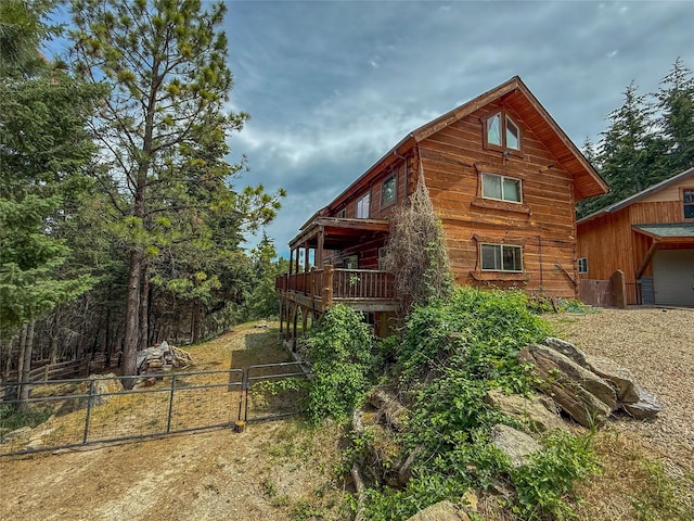23254 Dayton Creek Rd, Proctor, MT 59929 - back of property with a gate