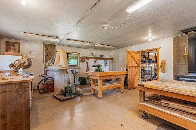 392 Leisure Ln, Sula, MT 59871 - below grade area with a workshop area