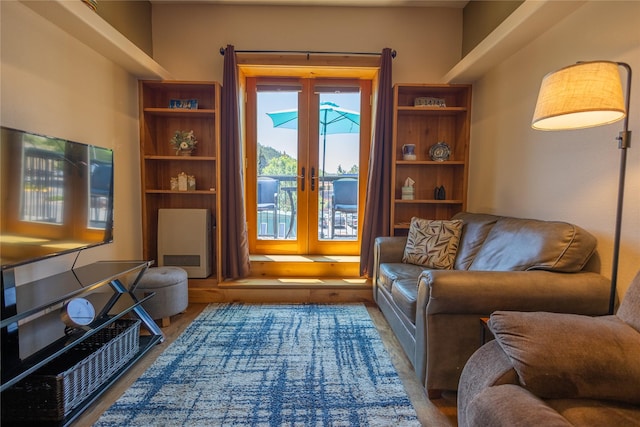 62 S Last Chance Gulch Gulch Unit 5, Helena, MT 59601 - living area featuring french doors and wood finished floors