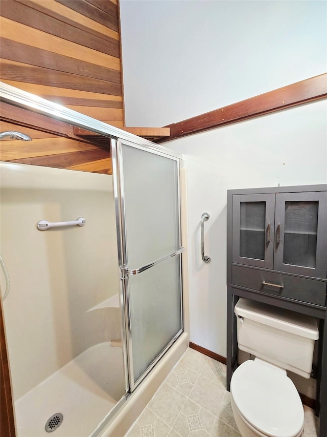 1401 Park Garden Rd, Great Falls, MT 59404 - bathroom with a shower stall and toilet