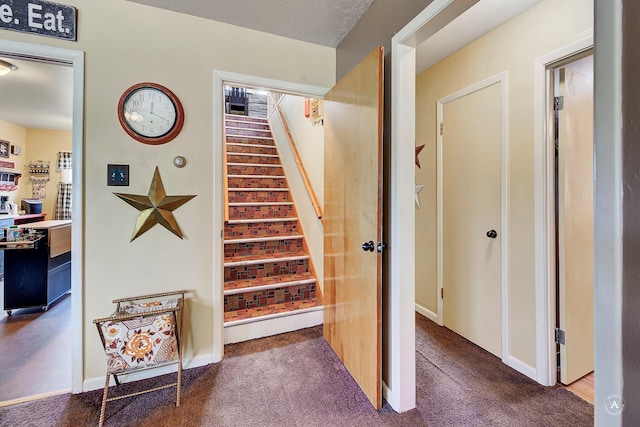 216 W Riggs St, East Helena, MT 59635 - stairway featuring carpet flooring