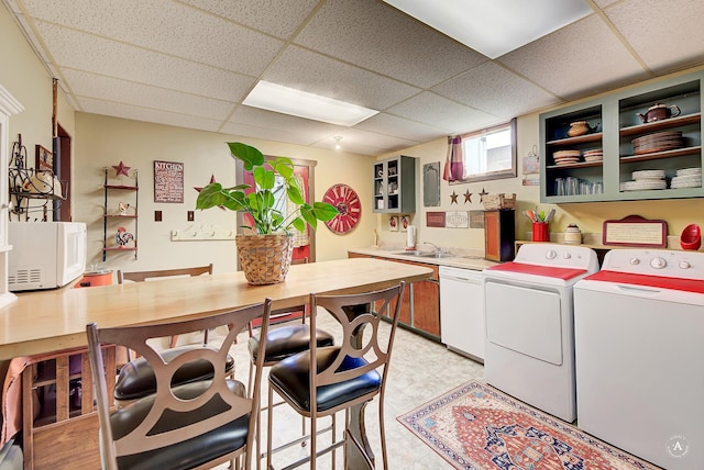 216 W Riggs St, East Helena, MT 59635 - laundry room with separate washer and dryer and light floors