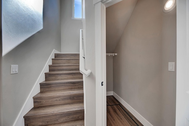 2933 Travis Ave, Helena, MT 59601 - staircase featuring wood finished floors and baseboards