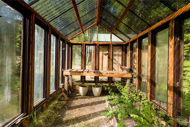 28578 Wapiti Ln, Bigfork, MT 59911 - unfurnished sunroom with lofted ceiling