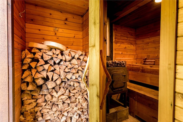 28578 Wapiti Ln, Bigfork, MT 59911 - relaxing sauna with wood ceiling and wooden walls