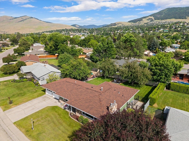 3906 Bellecrest Dr, Missoula, MT 59801 - aerial view of residential area featuring a mountainous background