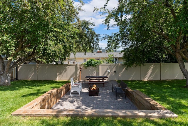 3906 Bellecrest Dr, Missoula, MT 59801 - view of patio / terrace with an outdoor fire pit