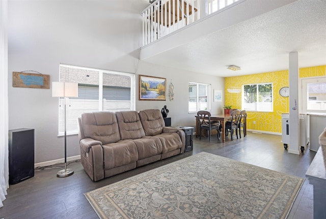 2702 Fleet St, Missoula, MT 59808 - living room with hardwood / wood-style flooring and baseboards