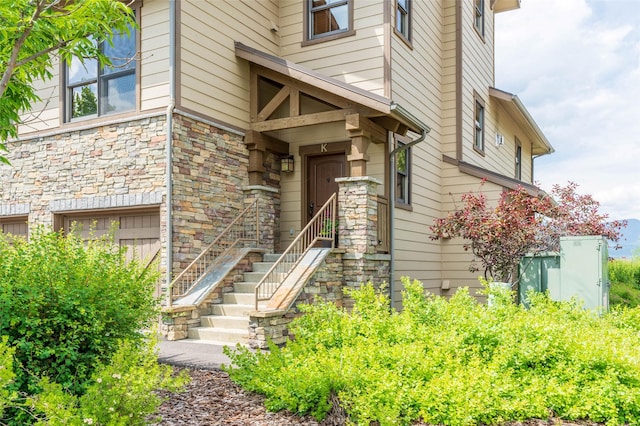 6008 St Moritz Dr Unit K, Whitefish, MT 59937 - view of exterior entry with stone siding