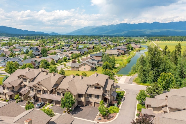 6008 St Moritz Dr Unit K, Whitefish, MT 59937 - aerial perspective of suburban area with a water and mountain view