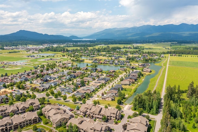6008 St Moritz Dr Unit K, Whitefish, MT 59937 - aerial perspective of suburban area featuring a water and mountain view