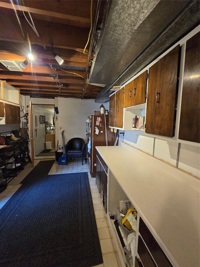 761 32nd Ave NE, Great Falls, MT 59404 - unfinished below grade area featuring freestanding refrigerator