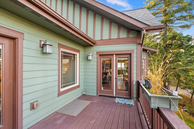 151 Whisper Ridge Dr, Bigfork, MT 59911 - wooden deck featuring french doors