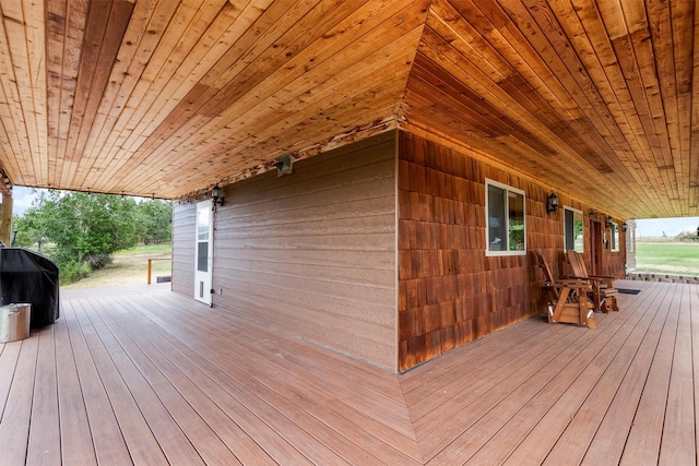674 Porter Hill Rd, Stevensville, MT 59870 - wooden terrace with area for grilling