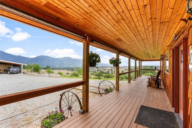674 Porter Hill Rd, Stevensville, MT 59870 - deck with a mountain view