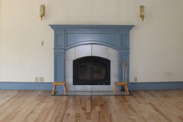 11740 Gopher Dr, Missoula, MT 59808 - detailed view of wood finished floors and a fireplace