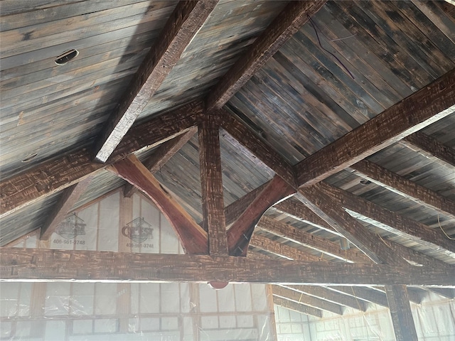 5289 Gabriels Way, Stevensville, MT 59870 - detailed view of beam ceiling