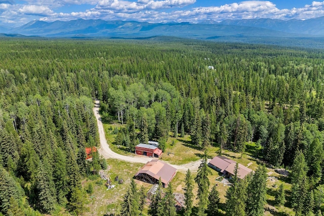 670 Potter Creek Rd, Olney, MT 59927 - bird's eye view of a forest and a mountainous background