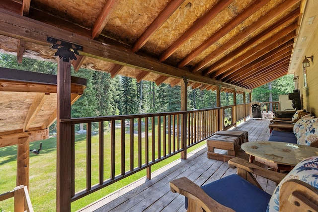 670 Potter Creek Rd, Olney, MT 59927 - deck with a lawn