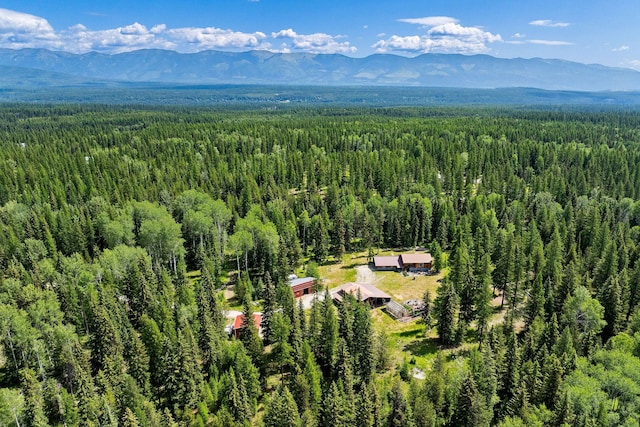 670 Potter Creek Rd, Olney, MT 59927 - drone / aerial view of a forest and a mountainous background
