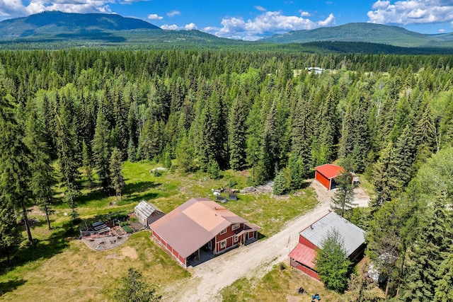 670 Potter Creek Rd, Olney, MT 59927 - drone / aerial view of a mountain backdrop