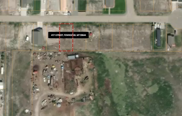 417 I St, Townsend, MT 59644 - map / location featuring property boundaries highlighted