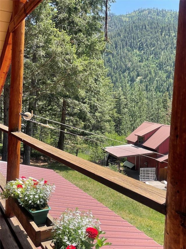 22550 Hill Rd, Clinton, MT 59825 - deck with a view of trees