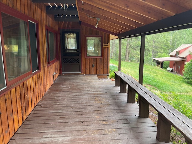 22550 Hill Rd, Clinton, MT 59825 - wooden deck with a yard