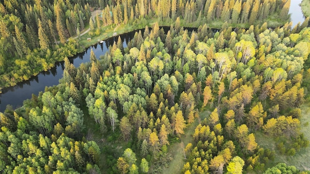 27687 Yaak River Rd, Troy, MT 59935 - aerial overview of property's location featuring a nearby body of water and a heavily wooded area