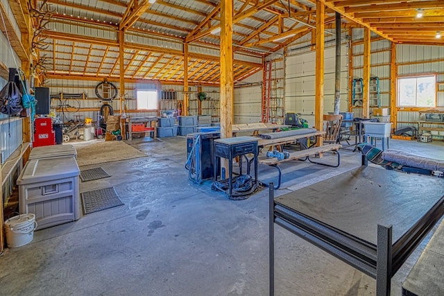 396 Wild Moose Springs Rd, Corvallis, MT 59828 - garage with a workshop area